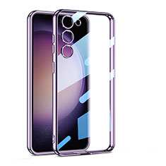 Silikon Schutzhülle Ultra Dünn Flexible Tasche Durchsichtig Transparent AC1 für Samsung Galaxy S23 5G Violett