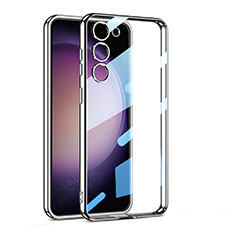 Silikon Schutzhülle Ultra Dünn Flexible Tasche Durchsichtig Transparent AC1 für Samsung Galaxy S23 Plus 5G Silber