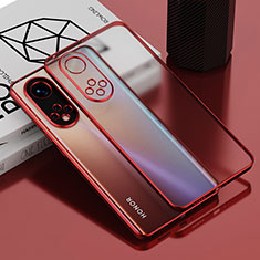 Silikon Schutzhülle Ultra Dünn Flexible Tasche Durchsichtig Transparent AN1 für Huawei Honor 50 5G Rot