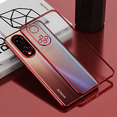 Silikon Schutzhülle Ultra Dünn Flexible Tasche Durchsichtig Transparent AN1 für Huawei Honor 50 Pro 5G Rot