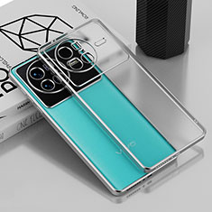 Silikon Schutzhülle Ultra Dünn Flexible Tasche Durchsichtig Transparent AN1 für Vivo X80 5G Silber