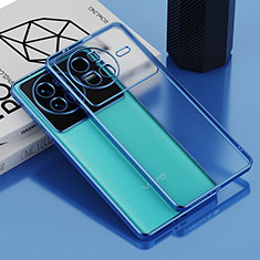 Silikon Schutzhülle Ultra Dünn Flexible Tasche Durchsichtig Transparent AN1 für Vivo X80 Pro 5G Blau