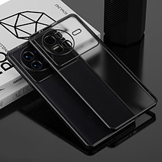Silikon Schutzhülle Ultra Dünn Flexible Tasche Durchsichtig Transparent AN1 für Vivo X80 Pro 5G Schwarz