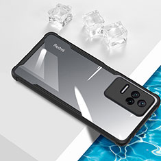 Silikon Schutzhülle Ultra Dünn Flexible Tasche Durchsichtig Transparent BH1 für Xiaomi Poco F4 5G Schwarz