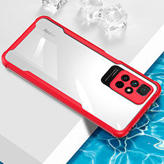 Silikon Schutzhülle Ultra Dünn Flexible Tasche Durchsichtig Transparent BH1 für Xiaomi Poco M4 Pro 5G Rot