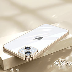 Silikon Schutzhülle Ultra Dünn Flexible Tasche Durchsichtig Transparent Bling-Bling LD2 für Apple iPhone 13 Gold