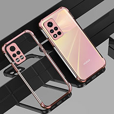 Silikon Schutzhülle Ultra Dünn Flexible Tasche Durchsichtig Transparent D01 für Huawei Honor V40 5G Rosegold