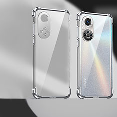 Silikon Schutzhülle Ultra Dünn Flexible Tasche Durchsichtig Transparent D01 für Huawei Nova 9 Silber