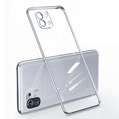 Silikon Schutzhülle Ultra Dünn Flexible Tasche Durchsichtig Transparent für Xiaomi Mi 11 Lite 4G Silber