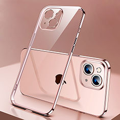 Silikon Schutzhülle Ultra Dünn Flexible Tasche Durchsichtig Transparent H01 für Apple iPhone 13 Rosegold