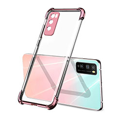 Silikon Schutzhülle Ultra Dünn Flexible Tasche Durchsichtig Transparent H01 für Huawei Enjoy 20 Pro 5G Rosegold