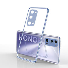 Silikon Schutzhülle Ultra Dünn Flexible Tasche Durchsichtig Transparent H01 für Huawei Honor 30 Pro Silber