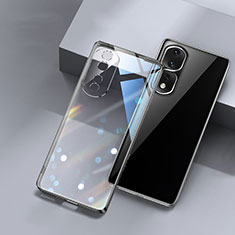 Silikon Schutzhülle Ultra Dünn Flexible Tasche Durchsichtig Transparent H01 für Huawei Honor 80 Pro Flat 5G Schwarz