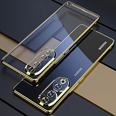 Silikon Schutzhülle Ultra Dünn Flexible Tasche Durchsichtig Transparent H01 für Huawei Honor 90 5G Gold