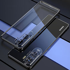 Silikon Schutzhülle Ultra Dünn Flexible Tasche Durchsichtig Transparent H01 für Huawei Honor X50i 5G Schwarz