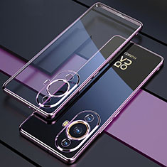 Silikon Schutzhülle Ultra Dünn Flexible Tasche Durchsichtig Transparent H01 für Huawei Nova 11 Pro Violett