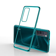 Silikon Schutzhülle Ultra Dünn Flexible Tasche Durchsichtig Transparent H01 für Huawei Nova 7 5G Grün