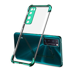 Silikon Schutzhülle Ultra Dünn Flexible Tasche Durchsichtig Transparent H01 für Huawei Nova 7 Pro 5G Grün