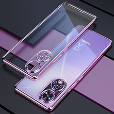 Silikon Schutzhülle Ultra Dünn Flexible Tasche Durchsichtig Transparent H01 für Huawei Nova 9 Pro Violett