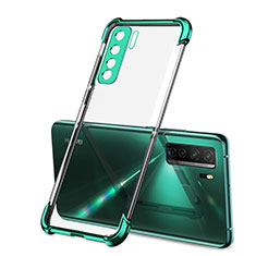 Silikon Schutzhülle Ultra Dünn Flexible Tasche Durchsichtig Transparent H01 für Huawei P40 Lite 5G Grün