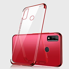 Silikon Schutzhülle Ultra Dünn Flexible Tasche Durchsichtig Transparent H01 für Huawei Y8s Rot