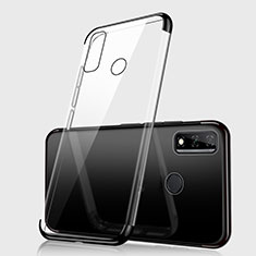 Silikon Schutzhülle Ultra Dünn Flexible Tasche Durchsichtig Transparent H01 für Huawei Y8s Schwarz