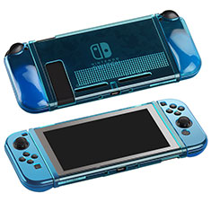 Silikon Schutzhülle Ultra Dünn Flexible Tasche Durchsichtig Transparent H01 für Nintendo Switch Blau
