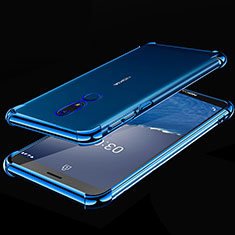 Silikon Schutzhülle Ultra Dünn Flexible Tasche Durchsichtig Transparent H01 für Nokia C3 Blau