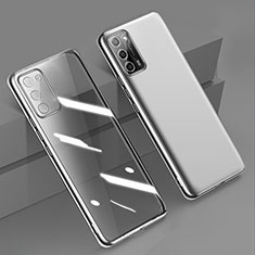 Silikon Schutzhülle Ultra Dünn Flexible Tasche Durchsichtig Transparent H01 für Oppo A56 5G Silber