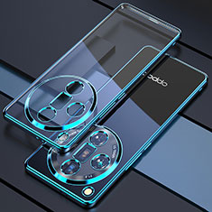 Silikon Schutzhülle Ultra Dünn Flexible Tasche Durchsichtig Transparent H01 für Oppo Find X7 5G Blau