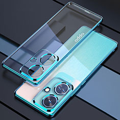 Silikon Schutzhülle Ultra Dünn Flexible Tasche Durchsichtig Transparent H01 für Oppo K11 5G Blau