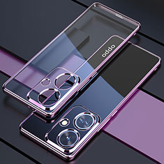 Silikon Schutzhülle Ultra Dünn Flexible Tasche Durchsichtig Transparent H01 für Oppo K11 5G Violett