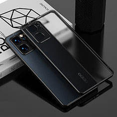 Silikon Schutzhülle Ultra Dünn Flexible Tasche Durchsichtig Transparent H01 für Oppo Reno7 SE 5G Schwarz