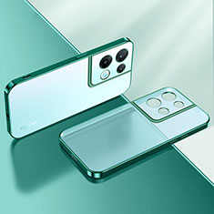 Silikon Schutzhülle Ultra Dünn Flexible Tasche Durchsichtig Transparent H01 für Oppo Reno9 Pro 5G Grün