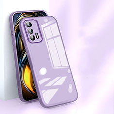 Silikon Schutzhülle Ultra Dünn Flexible Tasche Durchsichtig Transparent H01 für Realme GT 5G Violett