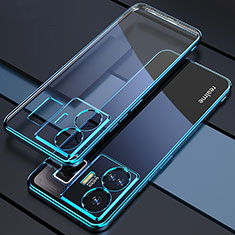 Silikon Schutzhülle Ultra Dünn Flexible Tasche Durchsichtig Transparent H01 für Realme GT3 5G Blau