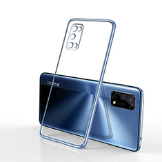 Silikon Schutzhülle Ultra Dünn Flexible Tasche Durchsichtig Transparent H01 für Realme Narzo 30 Pro 5G Blau