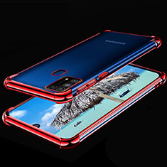 Silikon Schutzhülle Ultra Dünn Flexible Tasche Durchsichtig Transparent H01 für Samsung Galaxy M31 Prime Edition Rot