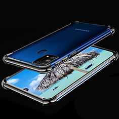 Silikon Schutzhülle Ultra Dünn Flexible Tasche Durchsichtig Transparent H01 für Samsung Galaxy M31 Schwarz