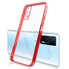 Silikon Schutzhülle Ultra Dünn Flexible Tasche Durchsichtig Transparent H01 für Vivo iQOO Neo5 5G Rot