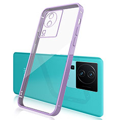 Silikon Schutzhülle Ultra Dünn Flexible Tasche Durchsichtig Transparent H01 für Vivo iQOO Neo7 5G Violett