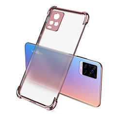 Silikon Schutzhülle Ultra Dünn Flexible Tasche Durchsichtig Transparent H01 für Vivo V20 Pro 5G Rosegold