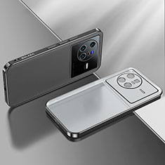 Silikon Schutzhülle Ultra Dünn Flexible Tasche Durchsichtig Transparent H01 für Vivo X80 5G Schwarz