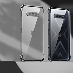 Silikon Schutzhülle Ultra Dünn Flexible Tasche Durchsichtig Transparent H01 für Xiaomi Black Shark 4 5G Schwarz