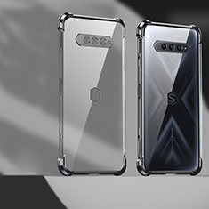 Silikon Schutzhülle Ultra Dünn Flexible Tasche Durchsichtig Transparent H01 für Xiaomi Black Shark 4 Pro 5G Schwarz