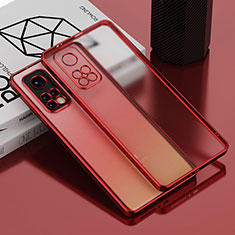 Silikon Schutzhülle Ultra Dünn Flexible Tasche Durchsichtig Transparent H01 für Xiaomi Mi 10T 5G Rot