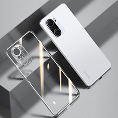 Silikon Schutzhülle Ultra Dünn Flexible Tasche Durchsichtig Transparent H01 für Xiaomi Poco F3 5G Silber