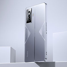 Silikon Schutzhülle Ultra Dünn Flexible Tasche Durchsichtig Transparent H01 für Xiaomi Poco F4 GT 5G Silber