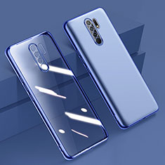 Silikon Schutzhülle Ultra Dünn Flexible Tasche Durchsichtig Transparent H01 für Xiaomi Redmi 9 Prime India Blau