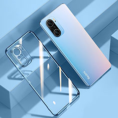 Silikon Schutzhülle Ultra Dünn Flexible Tasche Durchsichtig Transparent H01 für Xiaomi Redmi K40 Pro+ Plus 5G Blau